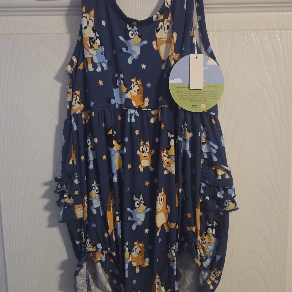 Little Sleepies Blue Cartoon Bodysuit